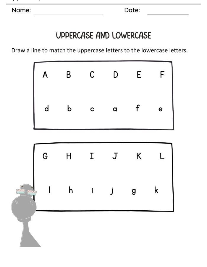 Uppercase Lowercase Matching – Draw Lines 1